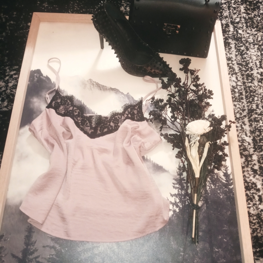 silky lace blush cami - Picture 4 of 4